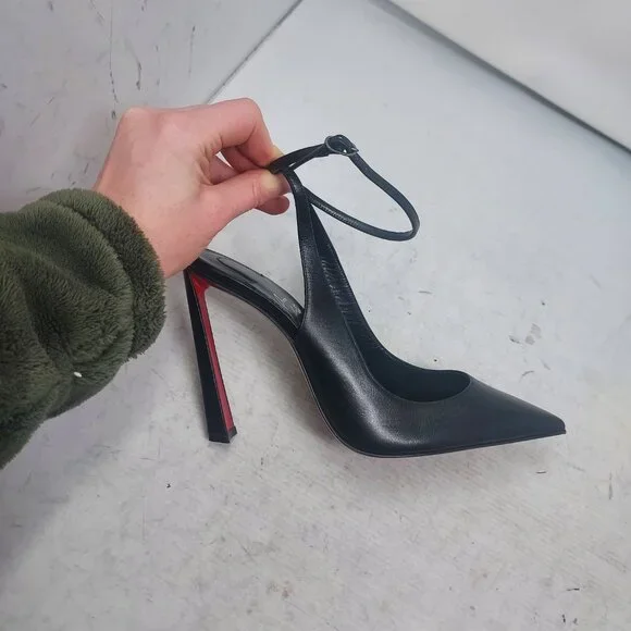 Christian Louboutin Black Strappy Condora Leather Pump - Picture 3 of 11